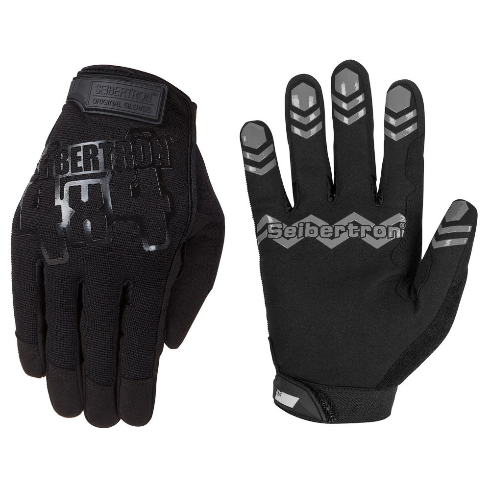 color:black | Seibertron black drive performance basketball training gloves white background main image