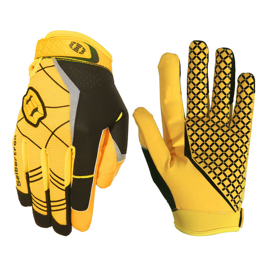 color:Adult Yellow | Seibertron adult football receiver gloves white background main image