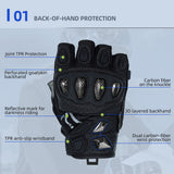 Seibertron SPS-7H Superior Protection Series Half-Finger Motorcycle Riding Gloves - supplier media 50