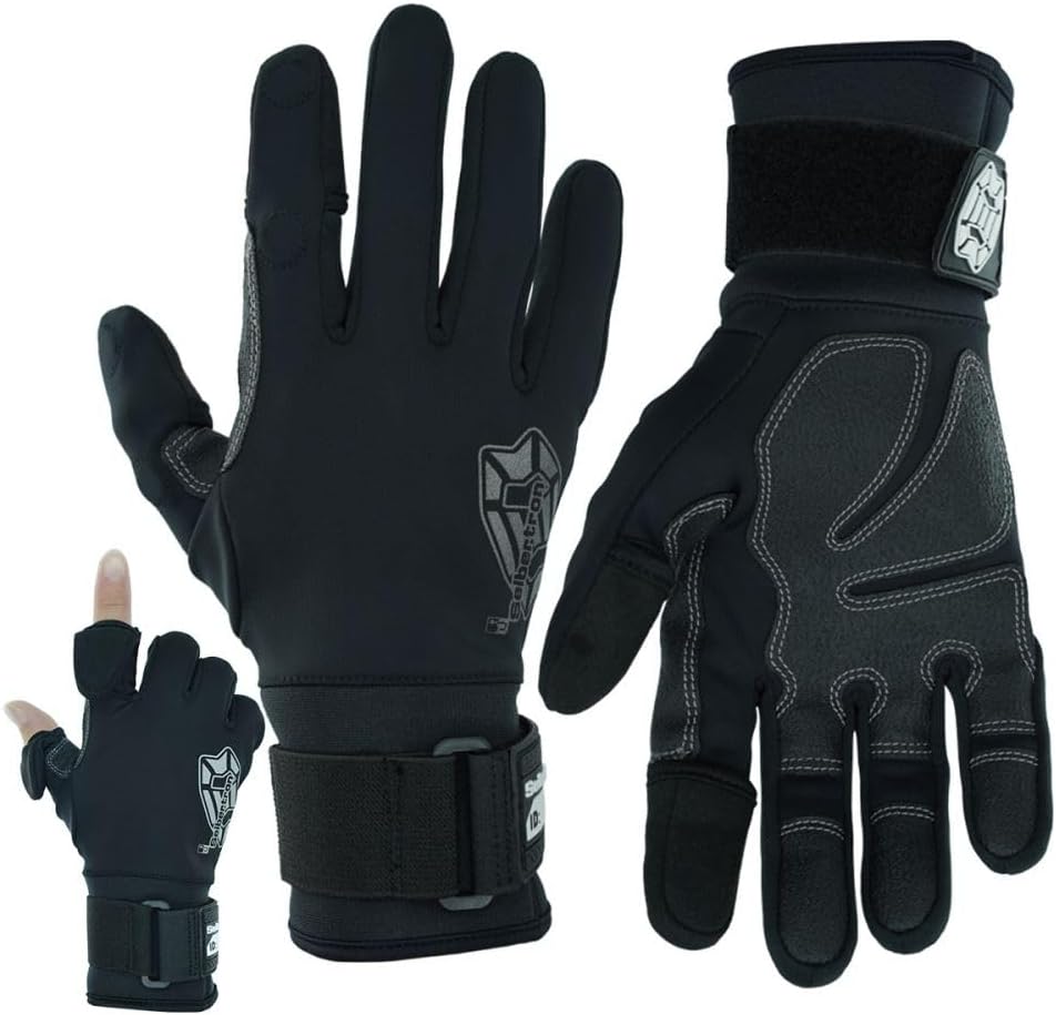 Seibertron W.G.F.G 2.0 Water Resistant Winter Fishing Gloves with Magnetic Finger Flap and Touch Screen for Men and Women – Ideal as Ice Fishing, Photography or Hunting Gloves - supplier media 1