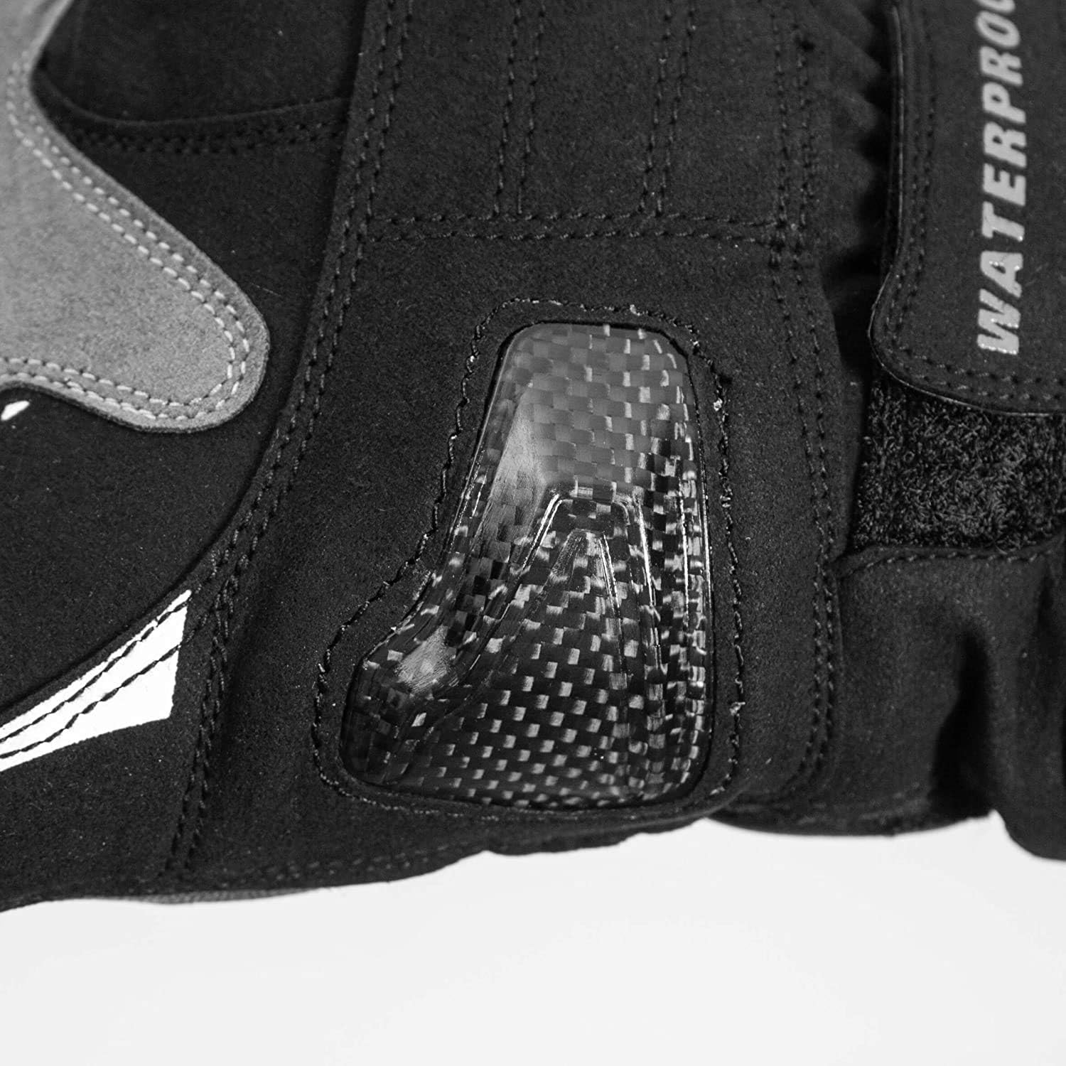 Seibertron SPW-2 Carbon Fiber Hard Knuckle Waterproof Touchscreen Leather Motorcycle Gloves - Seibertron