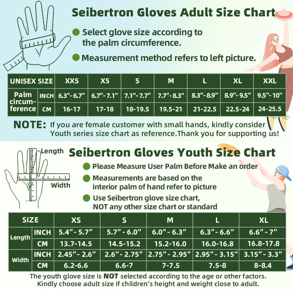 Seibertron Adult F.O.D.G.G 2.0 Ultimate Flying Disc Golf Gloves - Non - Slip Design Consistent Grip Improve Throws Catches in All Conditions - SeibertronSports
