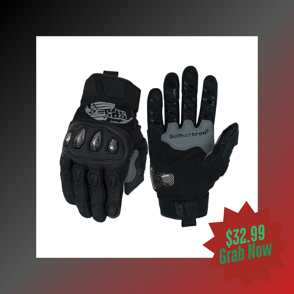 black motorcycle gloves