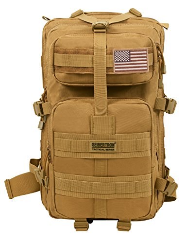 Waterproof backpack ideal for hiking during rainy weather conditions.