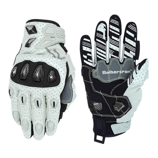Seibertron SPS-7 motorcycle gloves in White