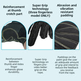 color:all | Seibertron Three Fingerless Climbing Sailing Gloves three fingerless padded palm climbing rope gloves image 04