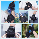 color:all | Seibertron Three Fingerless Climbing Sailing Gloves three fingerless padded palm climbing rope gloves image 05