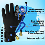 color:c.r.d.g 1.0 | Seibertron C.R.D.G Diving Gloves cut and puncture resistant diving gloves image 05