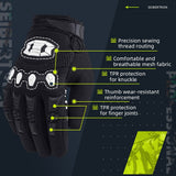 color:Black | Seibertron Dirtpaw full finger motocross and off-road riding gloves image 03