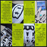 color:White | Seibertron Dirtpaw full finger motocross and off-road riding gloves image 08
