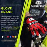 color:Red | Seibertron Dirtpaw full finger motocross and off-road riding gloves image 10