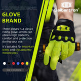 color:Fluorescent Yellow | Seibertron Dirtpaw full finger motocross and off-road riding gloves image 14