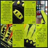 color:Fluorescent Yellow | Seibertron Dirtpaw full finger motocross and off-road riding gloves image 16