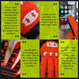 color:Orange | Seibertron Dirtpaw full finger motocross and off-road riding gloves image 24