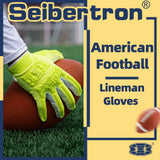 color:Fluorescent Yellow | Seibertron Lineman 2.0 full finger football lineman gloves image 13