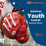 color:Red | Seibertron Pro 3.0 ultra-stick football receiver gloves image 04
