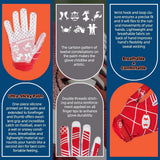 color:Red | Seibertron Pro 3.0 ultra-stick football receiver gloves image 06