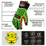 color:all | Seibertron HIGH-VIS HDC5 level 5 cut resistant deckhand impact safety gloves image 02