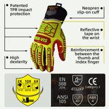 color:all | Seibertron HIGH-VIS HRIG anti-impact water-resistant rigger gloves with TPR protection image 02