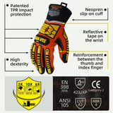 color:all | Seibertron HIGH-VIS SDX2 anti-impact heavy-duty safety rescue gloves image 02