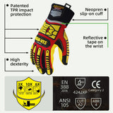 color:all | Seibertron HIGH-VIS SDXB waterproof anti-slip gloves with TPR impact protection image 02