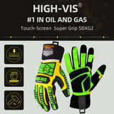 color:all | Seibertron HIGH-VIS SDXG2 super grip gel anti-vibration impact protection safety gloves image 01