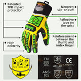color:all | Seibertron HIGH-VIS SDXG2 super grip gel anti-vibration impact protection safety gloves image 02