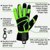 color:all | Seibertron HIGH-VIS SDXG2 super grip gel anti-vibration impact protection safety gloves image 03