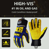color:all | Seibertron HIGH-VIS SDXW cold weather waterproof 3M Thinsulate work gloves image 01