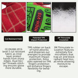 color:all | Seibertron HIGH-VIS WPC5 cut resistant cold weather waterproof impact safety gloves image 05