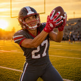 seibertron-gallery:pro3-adult-youth-zodiac-20260716 | product:8668804808894 | color:Red | group:Adult | slot:3 | Seibertron PRO 3.0 adult football receiver gloves red zodiac gallery 3