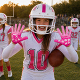 seibertron-gallery:pro3-adult-youth-zodiac-20260716 | product:8668804808894 | color:Pink | group:Youth | slot:5 | Seibertron PRO 3.0 youth football receiver gloves pink zodiac gallery 5