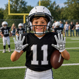 seibertron-gallery:pro3-adult-youth-zodiac-20260716 | product:8668804808894 | color:White | group:Youth | slot:2 | Seibertron PRO 3.0 youth football receiver gloves white zodiac gallery 2