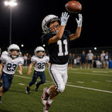 seibertron-gallery:pro3-adult-youth-zodiac-20260716 | product:8668804808894 | color:White | group:Youth | slot:3 | Seibertron PRO 3.0 youth football receiver gloves white zodiac gallery 3