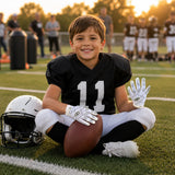 seibertron-gallery:pro3-adult-youth-zodiac-20260716 | product:8668804808894 | color:White | group:Youth | slot:5 | Seibertron PRO 3.0 youth football receiver gloves white zodiac gallery 5