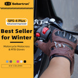 color:Brown | Seibertron SPS-4 Plus 3M Thinsulate motorcycle gloves white background main image
