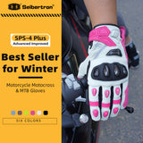 color:Pink | Seibertron SPS-4 Plus 3M Thinsulate motorcycle gloves white background main image