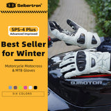 color:White | Seibertron SPS-4 Plus 3M Thinsulate motorcycle gloves white background main image