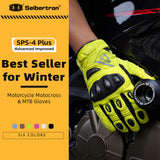 color:Yellow | Seibertron SPS-4 Plus 3M Thinsulate motorcycle gloves white background main image