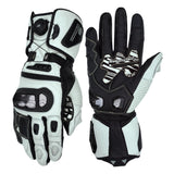 color:White | Seibertron SPS-6 motorcycle gloves white background main image