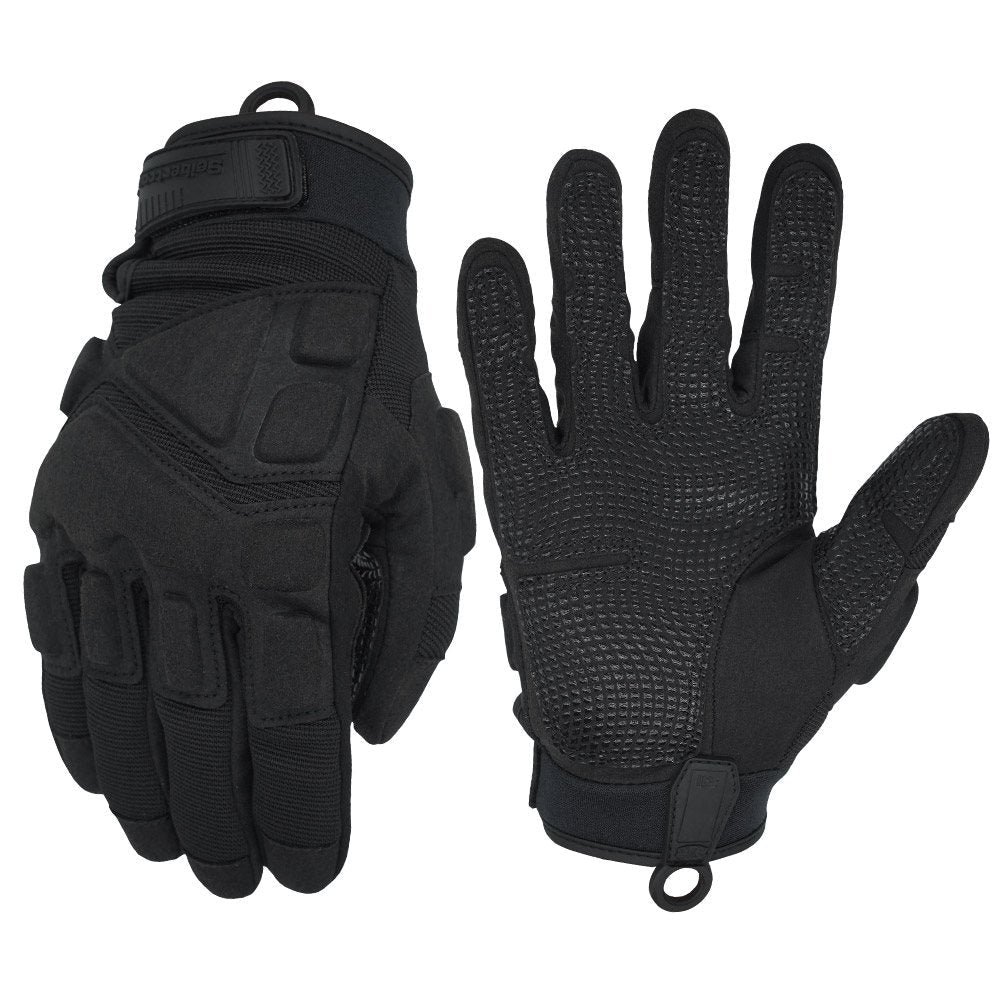color:Black | Seibertron S.O.L.A.G 2.0 Full Finger water resistant full finger tactical gloves image 01