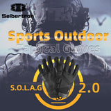 color:Black | Seibertron S.O.L.A.G 2.0 Full Finger water resistant full finger tactical gloves image 02