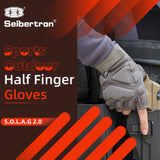 color:Grey | Seibertron S.O.L.A.G 2.0 Half Finger Gloves half finger outdoor tactical gloves image 06