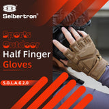 color:Coyote | Seibertron S.O.L.A.G 2.0 Half Finger Gloves half finger outdoor tactical gloves image 14
