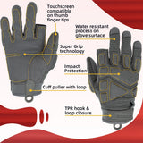 color:Grey | Seibertron S.O.L.A.G-HI 2.0 half index finger tactical gloves image 08