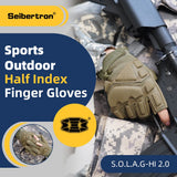 color:Army Green | Seibertron S.O.L.A.G-HI 2.0 half index finger tactical gloves image 11