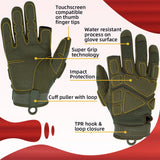 color:Army Green | Seibertron S.O.L.A.G-HI 2.0 half index finger tactical gloves image 12