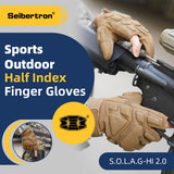 color:Coyote | Seibertron S.O.L.A.G-HI 2.0 half index finger tactical gloves image 15