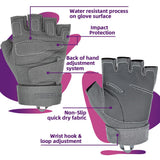 color:Grey | Seibertron S.O.L.A.G Half Finger half finger tactical gloves image 07