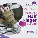 color:Army Green | Seibertron S.O.L.A.G Half Finger half finger tactical gloves image 10